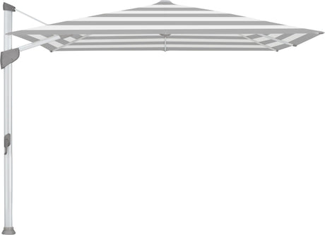 Glatz Parasol FORTANO® 300x300cm Alu naturel eloxé Qualité 5 · 555 Grey Stripe