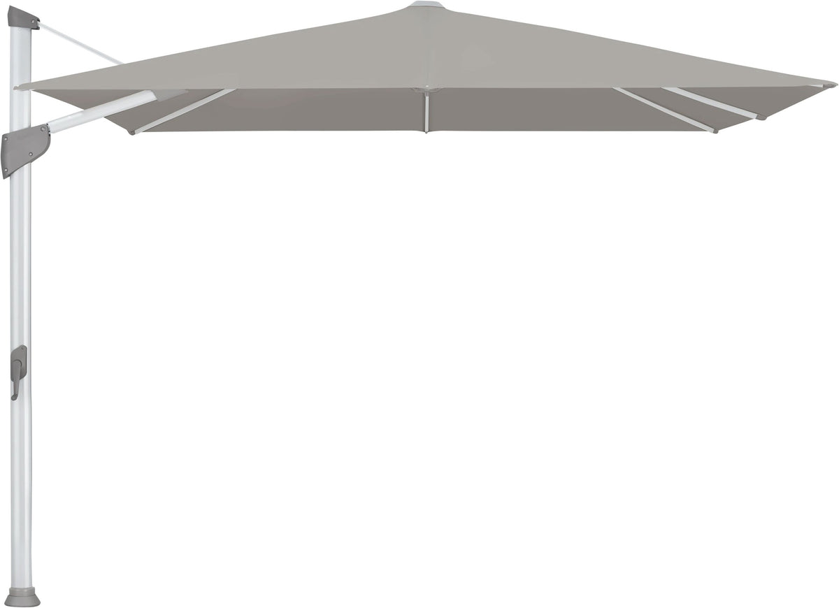 Glatz Parasol FORTANO® 300x300cm Alu naturel eloxé Qualité 5 · 558 Steel