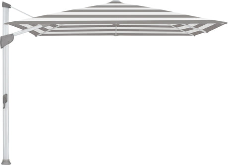 Glatz Parasol FORTANO® 300x300cm Alu naturel eloxé Qualité 5 · 570 Steel Stripe