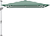 Glatz Parasol FORTANO® 300x300cm Alu naturel eloxé Qualité 5 · 589 Green Stripe
