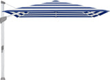 Glatz Parasol FORTANO® 300x300cm Alu naturel eloxé Qualité 5 · 602 Blue Stripe