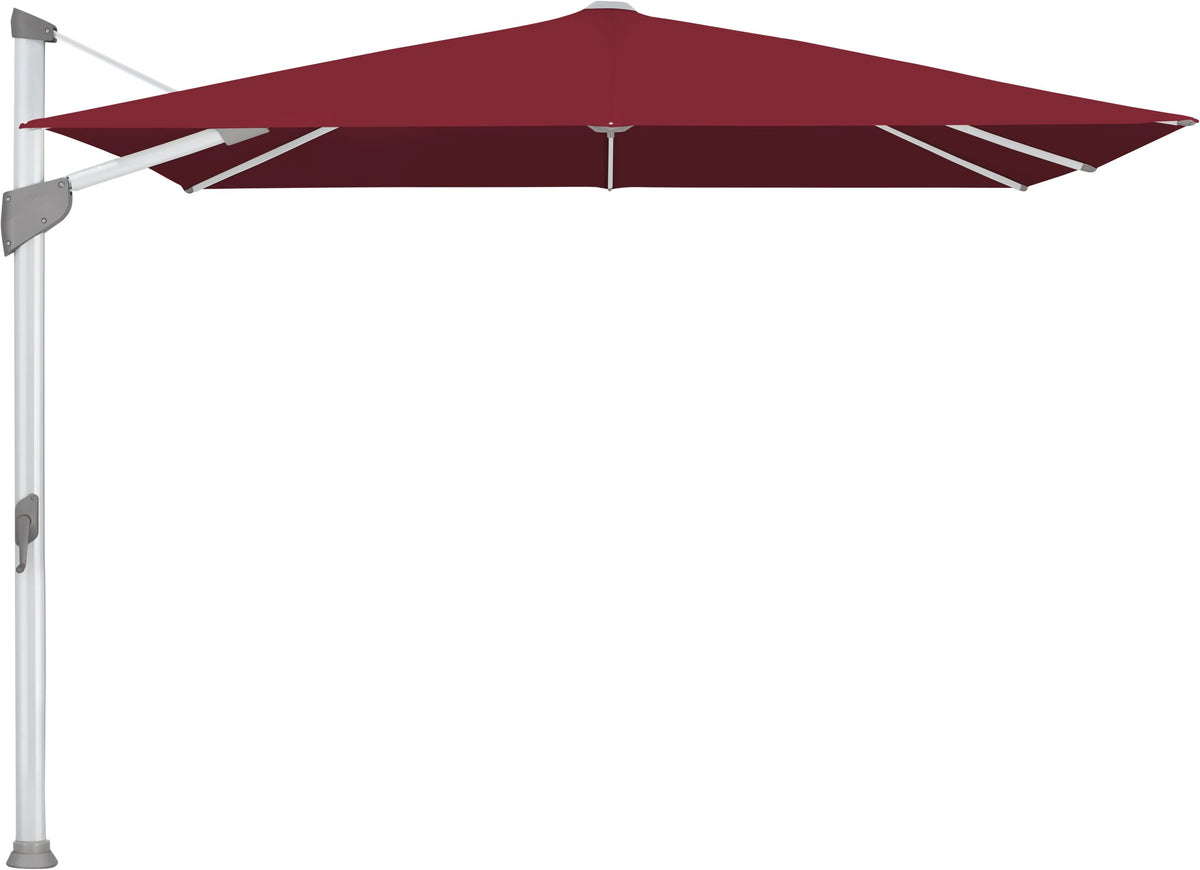 Glatz Parasol FORTANO® 300x300cm Alu naturel eloxé Qualité 5 · 645 Burgundy