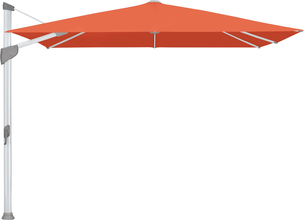 Glatz Parasol FORTANO® 300x300cm Alu naturel eloxé Qualité 5 · 660 Papaya