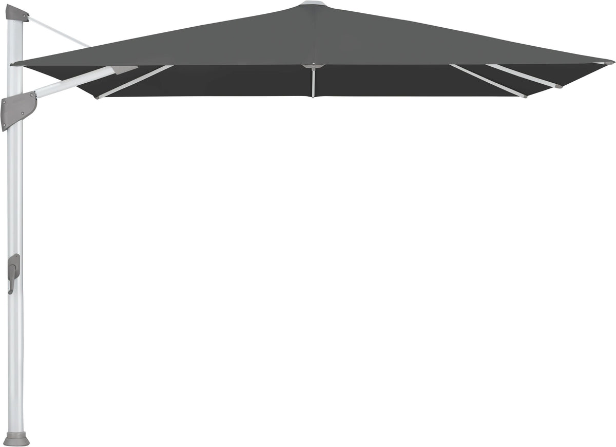 Glatz Parasol FORTANO® 300x300cm Alu naturel eloxé Qualité 5 · 669 Carbone