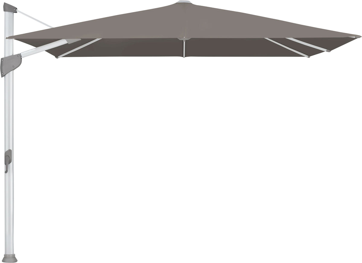 Glatz Parasol FORTANO® 300x300cm Alu naturel eloxé Qualité 5 · 806 Forge
