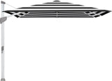 Glatz Parasol FORTANO® 300x300cm Alu naturel eloxé Qualité 5 · 810 Black Stripe