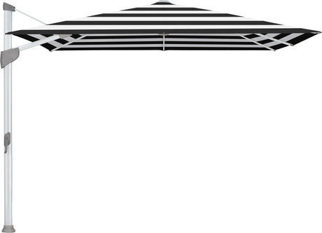 Glatz Parasol FORTANO® 300x300cm Alu naturel eloxé Qualité 5 · 810 Black Stripe