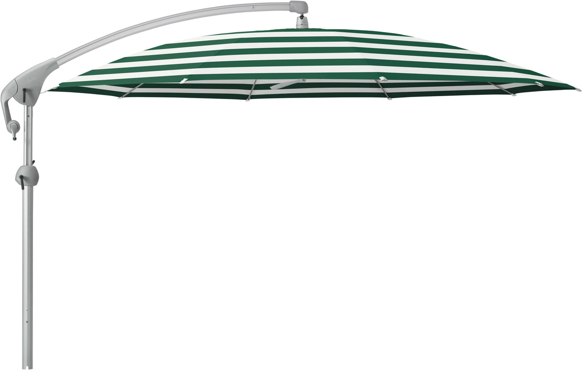 Glatz Parasol PENDALEX® P+ Ø300cm Qualité 5 · 589 Green Stripe Alu naturel eloxé
