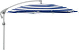 Glatz Parasol PENDALEX® P+ Ø300cm Qualité 5 · 602 Blue Stripe Alu naturel eloxé