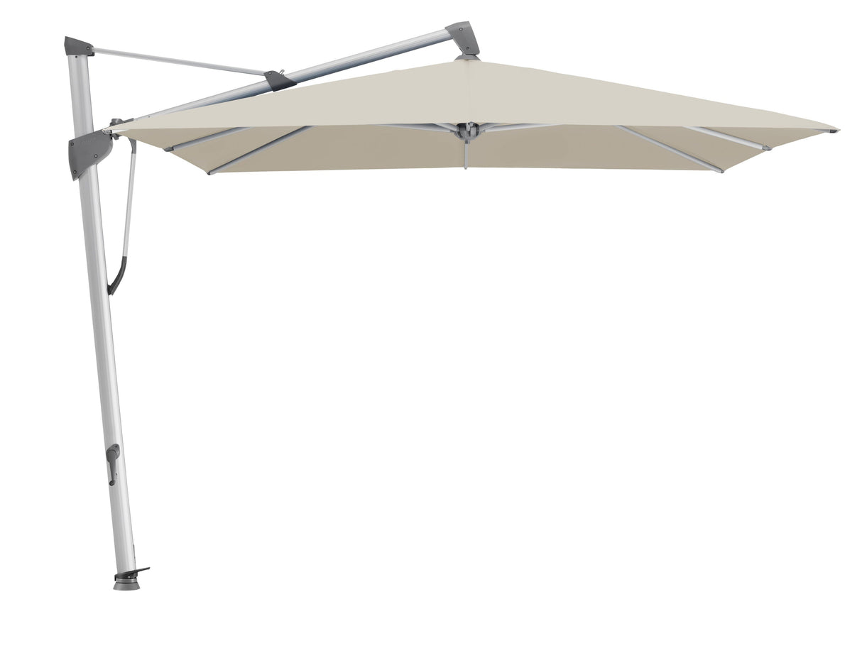 Glatz Parasol SOMBRANO® S+ 400x300cm 527 Urban Chrome Alu naturel eloxé