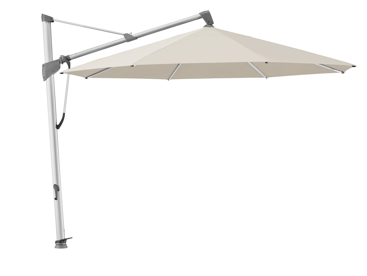 Glatz Parasol SOMBRANO® S+ Ø350cm 527 Urban Chrome Alu naturel eloxé