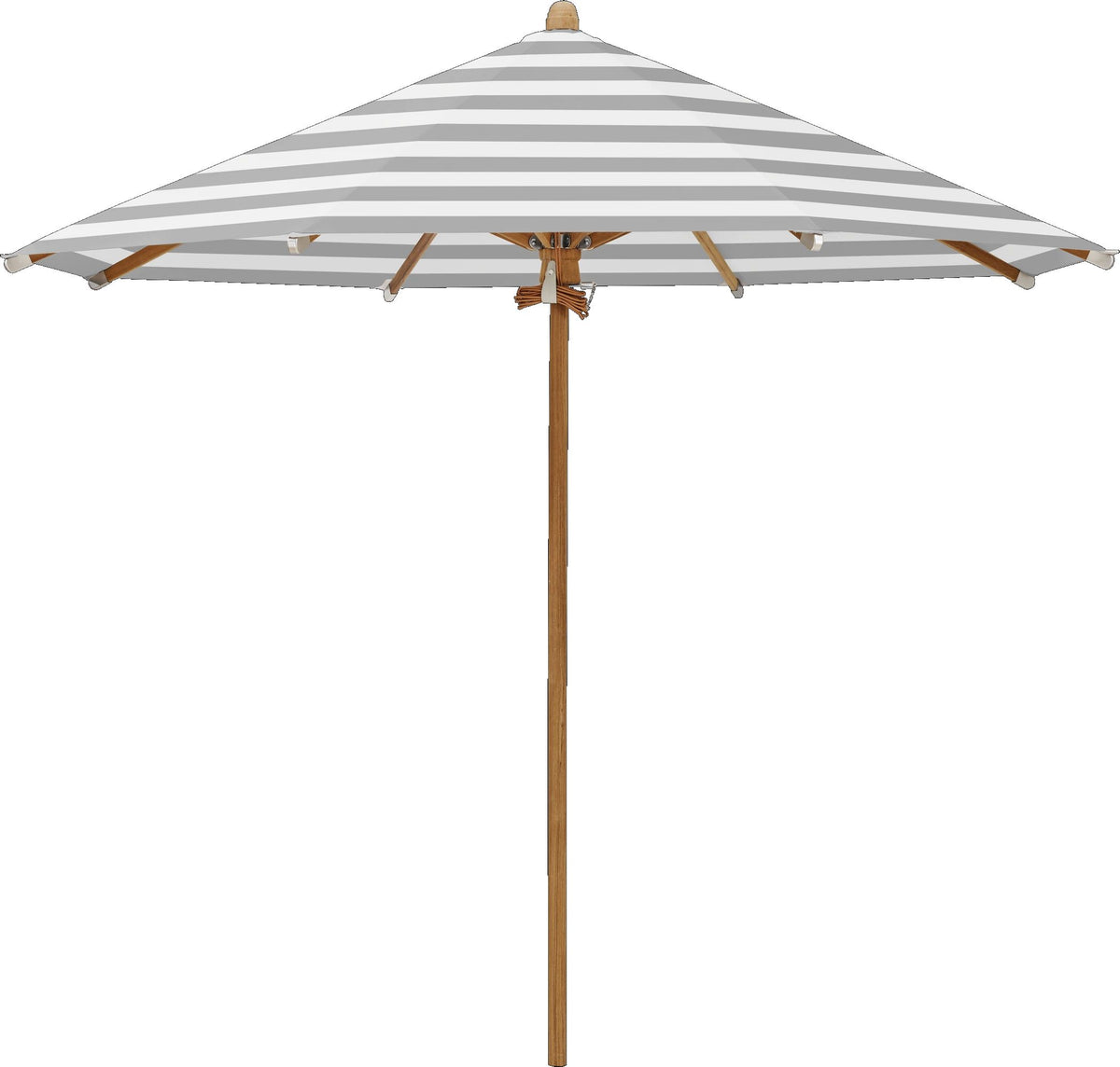 Glatz Parasol TEAKWOOD Ø300cm Qualité 5 · 555 Grey Stripe 