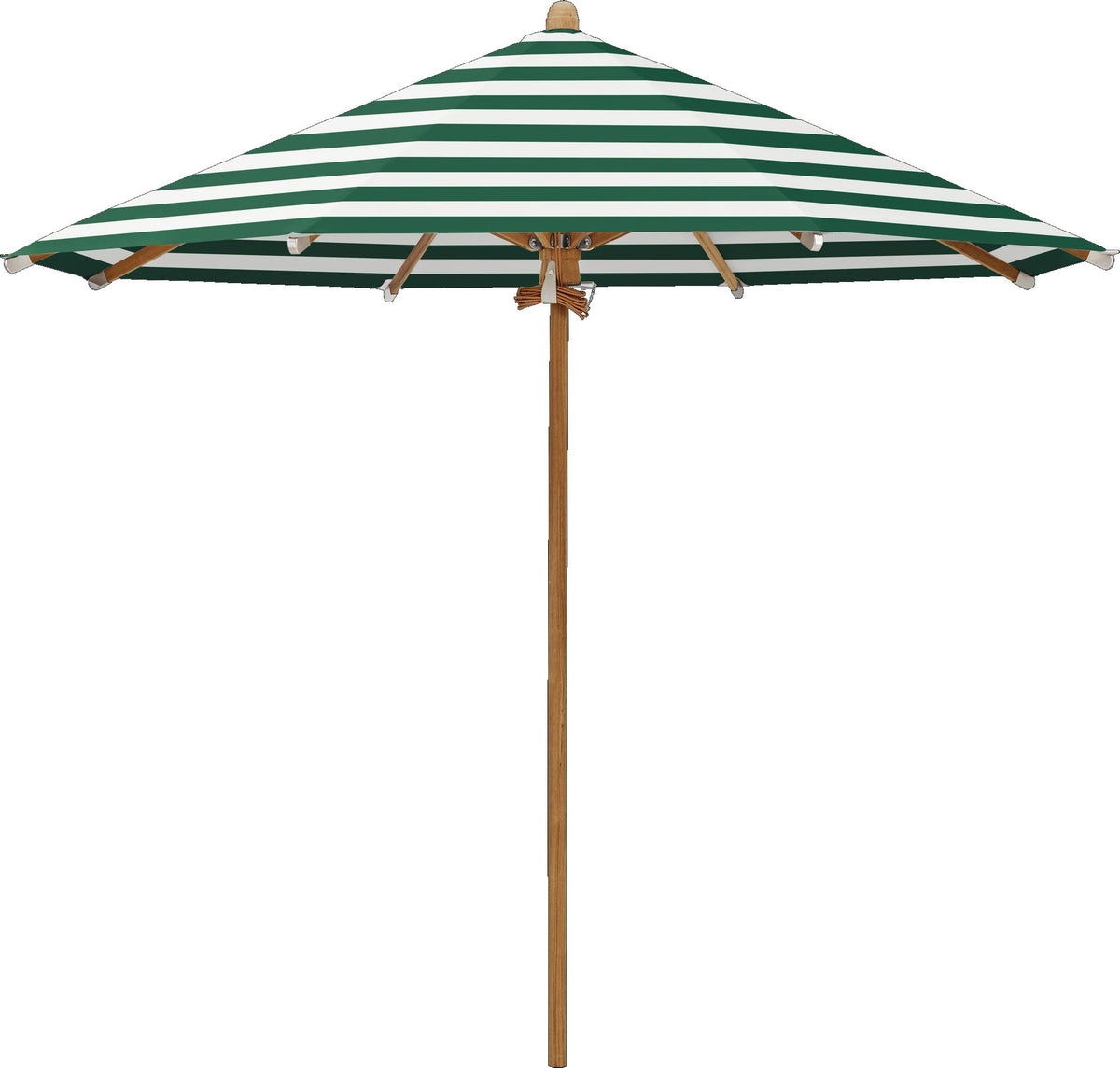 Glatz Parasol TEAKWOOD Ø300cm Qualité 5 · 589 Green Stripe 