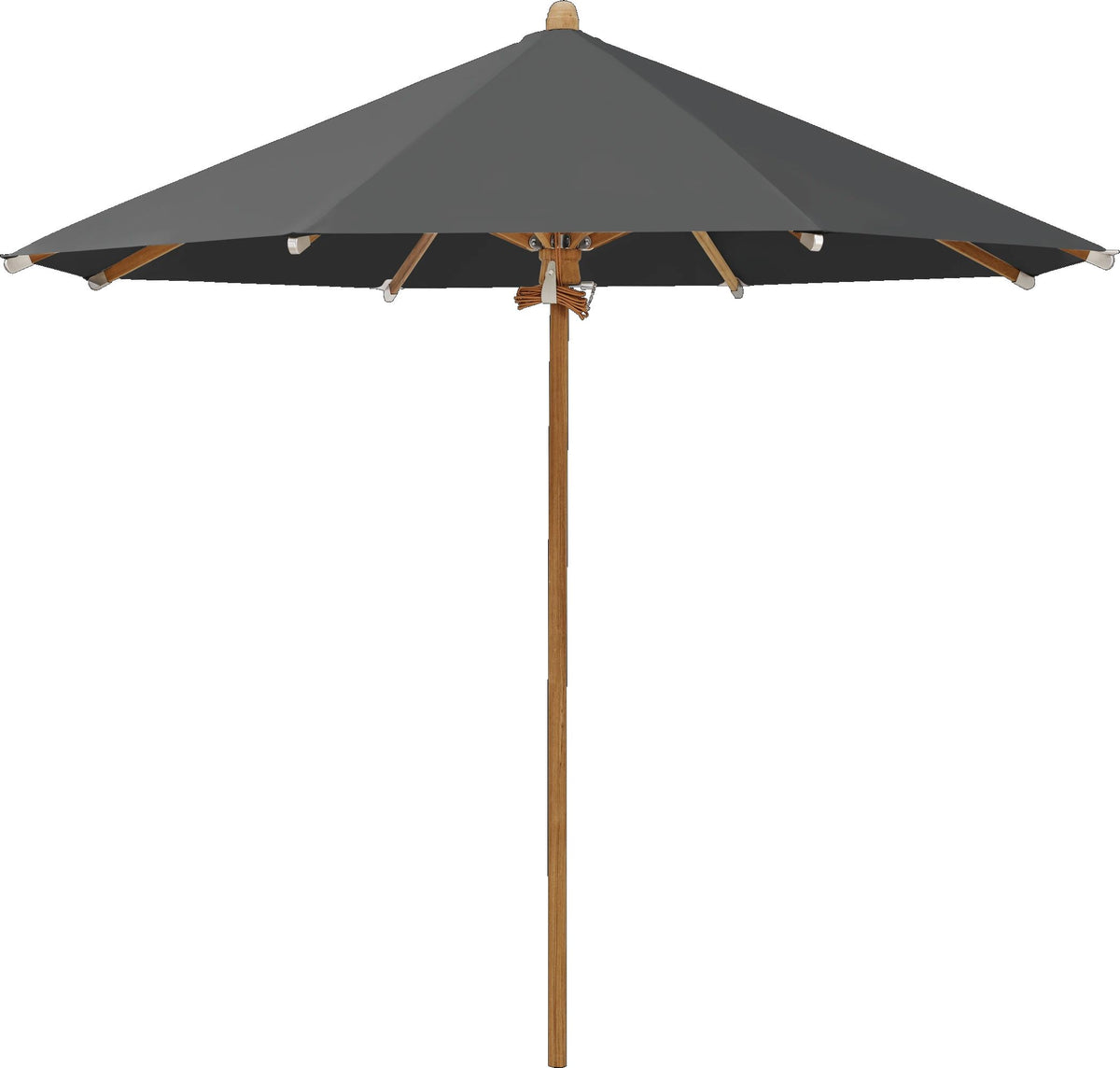 Glatz Parasol TEAKWOOD Ø300cm Qualité 5 · 669 Carbone 