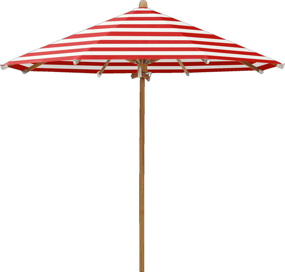 Glatz Parasol TEAKWOOD Ø300cm Qualité 5 · 800 Red Stripe 
