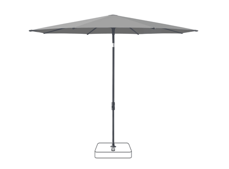 Glatz Parasol VITA® Piana Ø220cm Qualité 5 · 509 Slate Anthracite