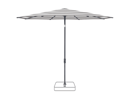Glatz Parasol VITA® Piana Ø220cm Qualité 5 · 570 Steel Stripe Anthracite