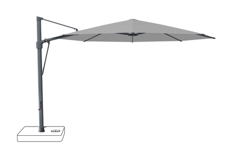 Glatz Parasol VITA® Sfera Ø375cm Qualité 5 · 652 Silver Alu laqué anthracite