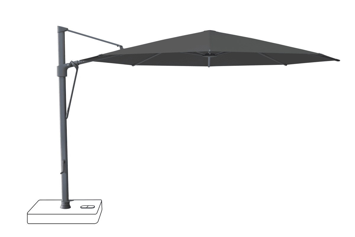 Glatz Parasol VITA® Sfera Ø375cm Qualité 5 · 809 Midnight Alu laqué anthracite