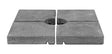 Glatz Set de 4 dalles en béton 48.3x48.3x12.5cm (env. 260kg) 