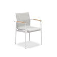 Gloster 180 Fauteuil repas avec accoudoirs en teck White / seagull sling 