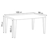 Grosfillex Alpha Table repas 150x90cm 