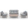 Grosfillex Cannes Set Salon Lounge 4 places + table basse Havane 