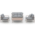 Grosfillex Cannes Set Salon Lounge 4 places + table basse Havane 