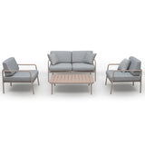 Grosfillex Cannes Set Salon Lounge 4 places + table basse Havane 