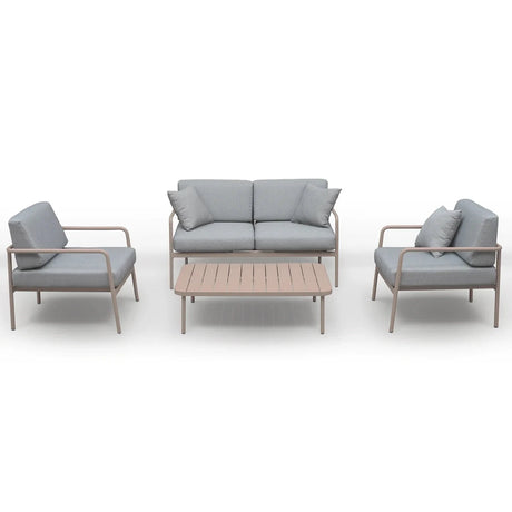 Grosfillex Cannes Set Salon Lounge 4 places + table basse Havane 