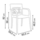 Grosfillex Moon Fauteuil repas empilable 