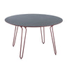 Grosfillex Ramatuelle 73 Table ronde Ø130cm Nero / Rouge Bossa Nova 