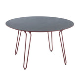 Grosfillex Ramatuelle 73 Table ronde Ø130cm Nero / Rouge Bossa Nova 