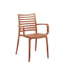Grosfillex Sunday Fauteuil repas empilable Terracotta 