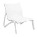Grosfillex Sunset Fauteuil bas Conversationnel, Accoudoirs non inclus Blanc Glacier / T28 Blanc 