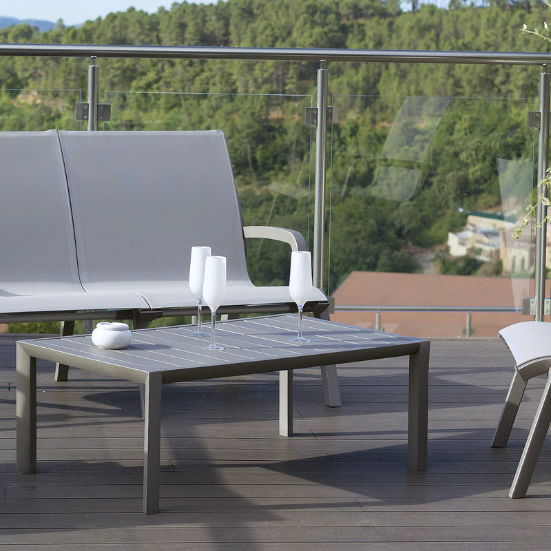 Grosfillex Sunset Table basse 100x60cm H:37cm Aluminium 