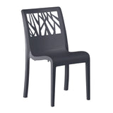 Grosfillex Végétal Chaise empilable Anthracite 