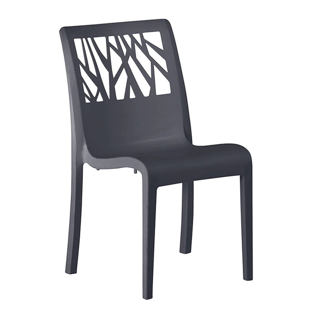 Grosfillex Végétal Chaise empilable Anthracite 