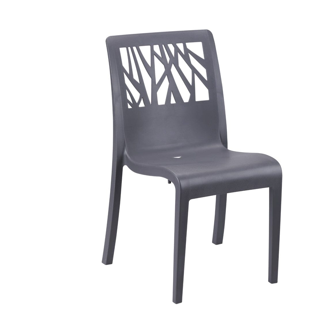 Grosfillex Végétal Chaise empilable Anthracite recyclé 
