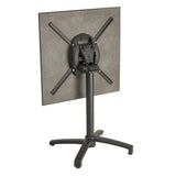 Grosfillex X-One Pied Bistro aluminium central rabattable et encastrable 