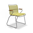 Houe Click Dining Armchair bamboo armrests Lemon zest 45 