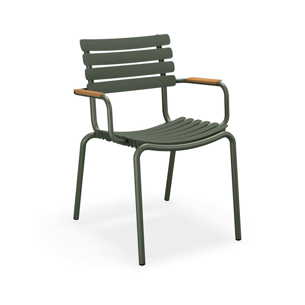 Houe ReClips Dining chair Olive green - Accoudoirs Bamboo 