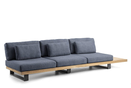 Hunn Amalfi Module 3 places avec tablette gauche/droite Cheviot Bleu 