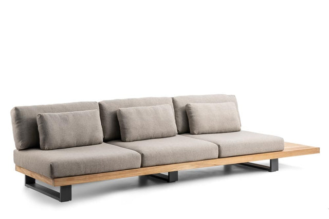 Hunn Amalfi Module 3 places avec tablette gauche/droite Quadro Taupe 