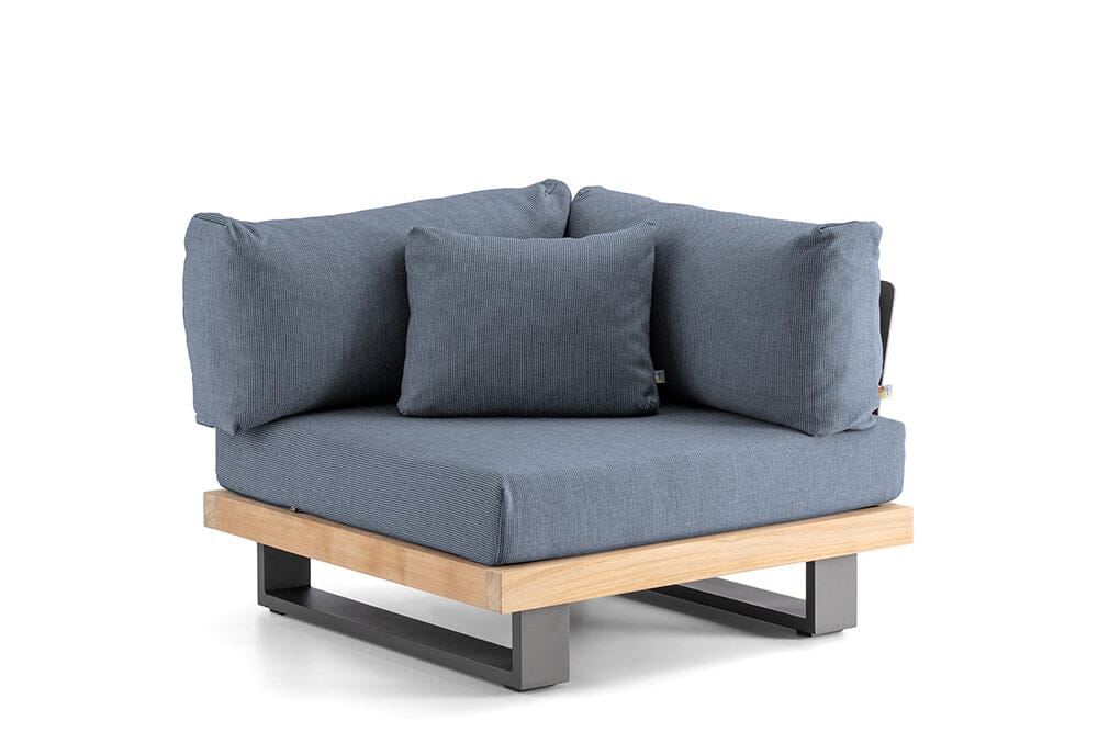 Hunn Amalfi Module d'angle Cheviot Bleu 