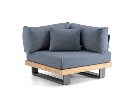 Hunn Amalfi Module d'angle Cheviot Bleu 