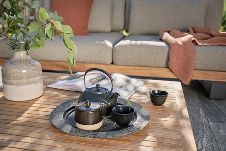 Hunn Amalfi Table basse Teck 90x90cm h:25cm 