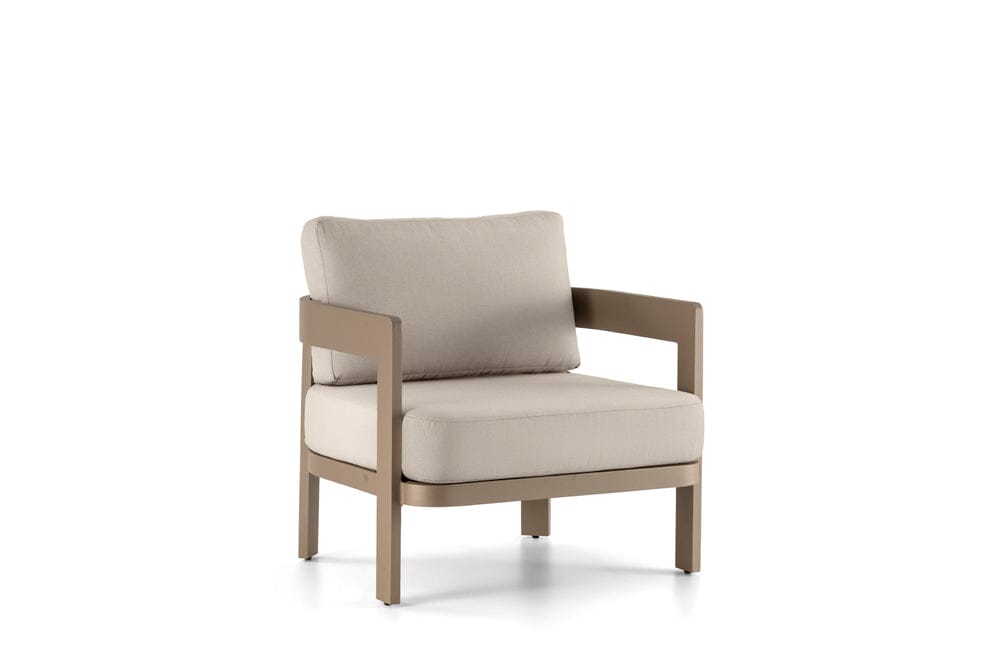 Hunn Bastia Fauteuil Lounge Taupe - Grid Beige 