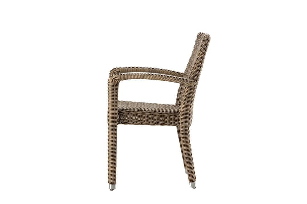 Hunn Brescia II Fauteuil repas Résine tressée empilable 