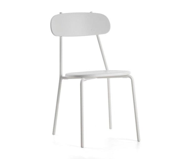 Hunn Cadiz Chaise repas empilable Blanc 